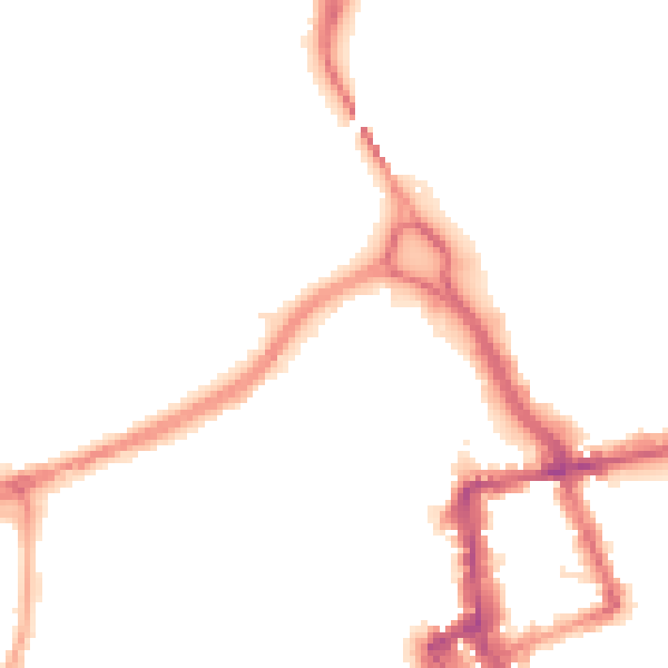 Night-time road noise heatmap for CA3 8UY