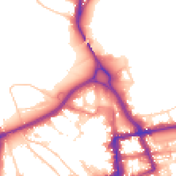Daytime road noise heatmap for CA3 8XB
