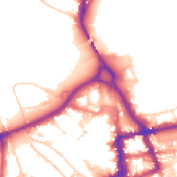 Daytime road noise heatmap for CA3 8XD