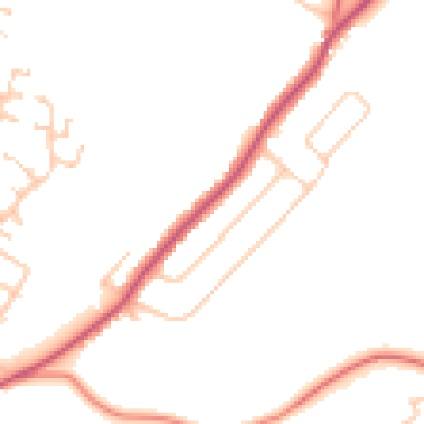 Daytime road noise heatmap for CA3 9AU