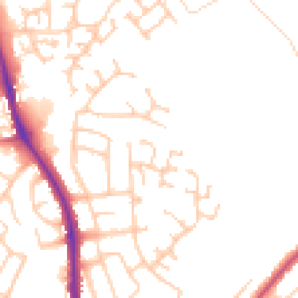 Daytime road noise heatmap for CA3 9FG