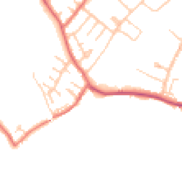 Daytime road noise heatmap for CA3 9PD