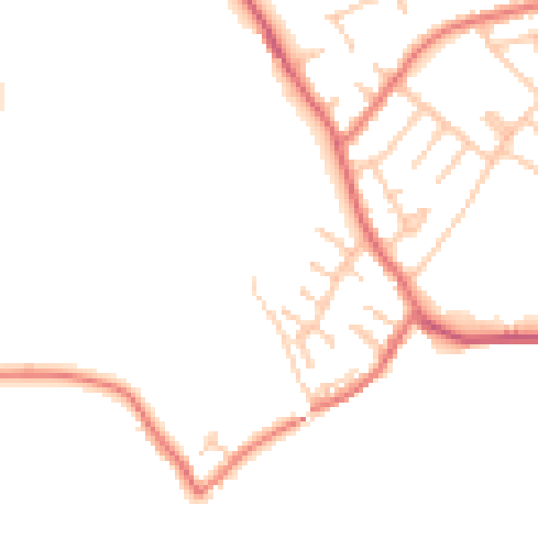 Daytime road noise heatmap for CA3 9PW