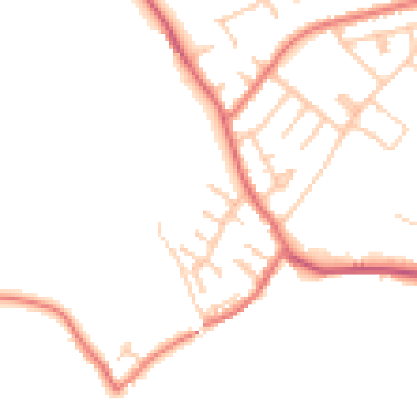 Daytime road noise heatmap for CA3 9QE