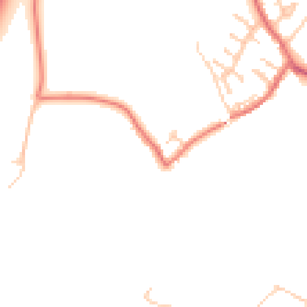 Daytime road noise heatmap for CA3 9QT