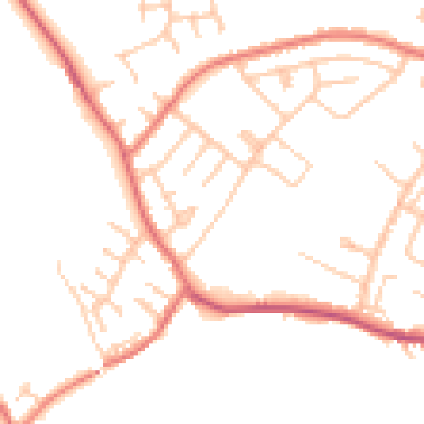 Daytime road noise heatmap for CA3 9RE
