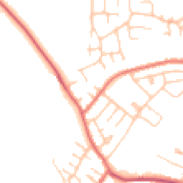 Daytime road noise heatmap for CA3 9RU