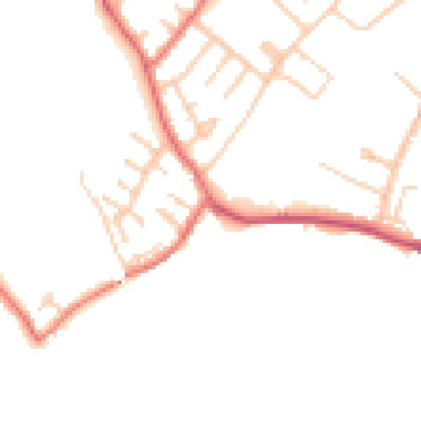 Daytime road noise heatmap for CA3 9SB