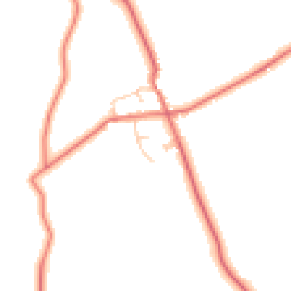 Daytime road noise heatmap for CA4 0DF