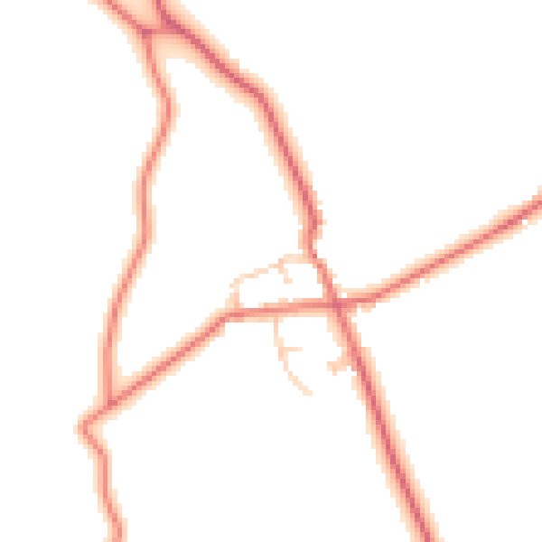 Daytime road noise heatmap for CA4 0DJ