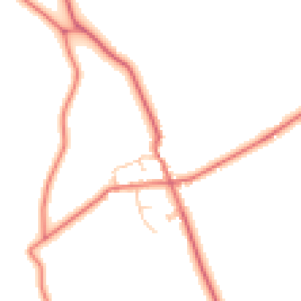 Daytime road noise heatmap for CA4 0DX