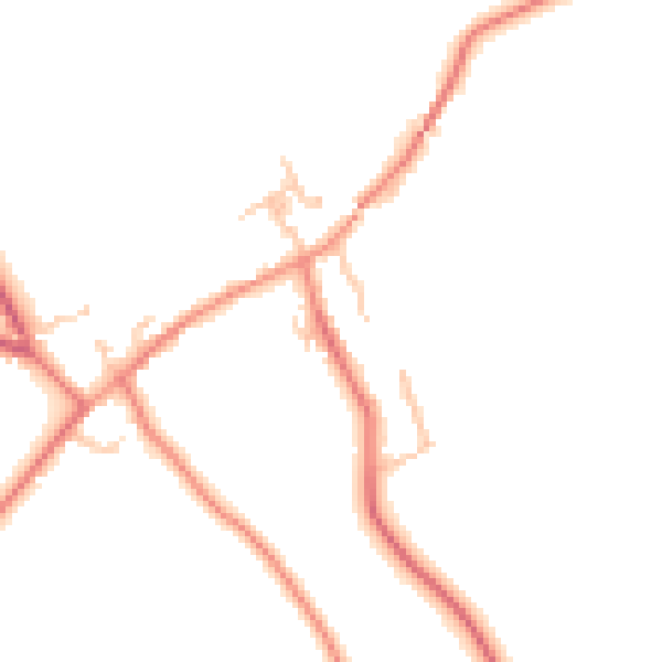 Daytime road noise heatmap for CA4 8DX