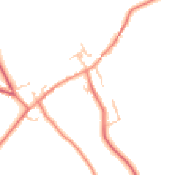 Daytime road noise heatmap for CA4 8FB