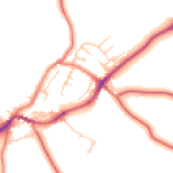 Daytime road noise heatmap for CA4 8QH