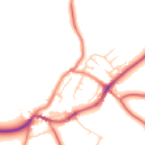 Daytime road noise heatmap for CA4 8QL