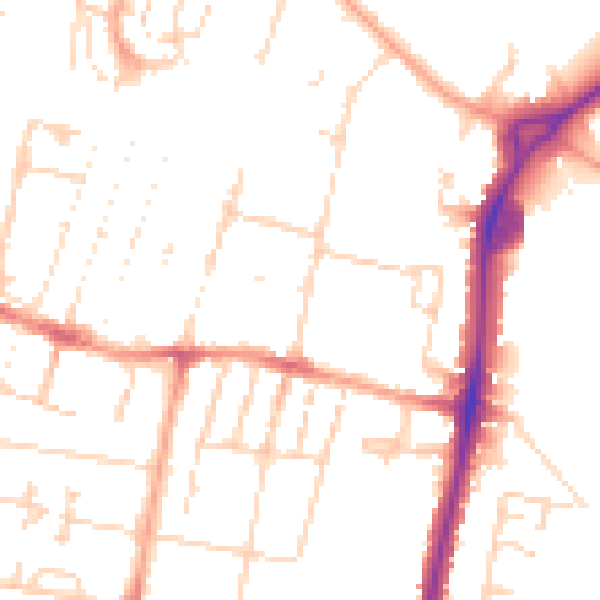 Daytime road noise heatmap for CB1 3DN