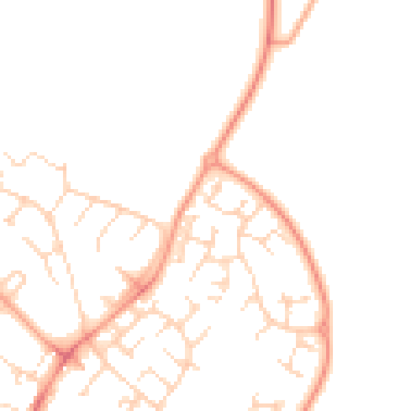 Daytime road noise heatmap for CB1 9XF