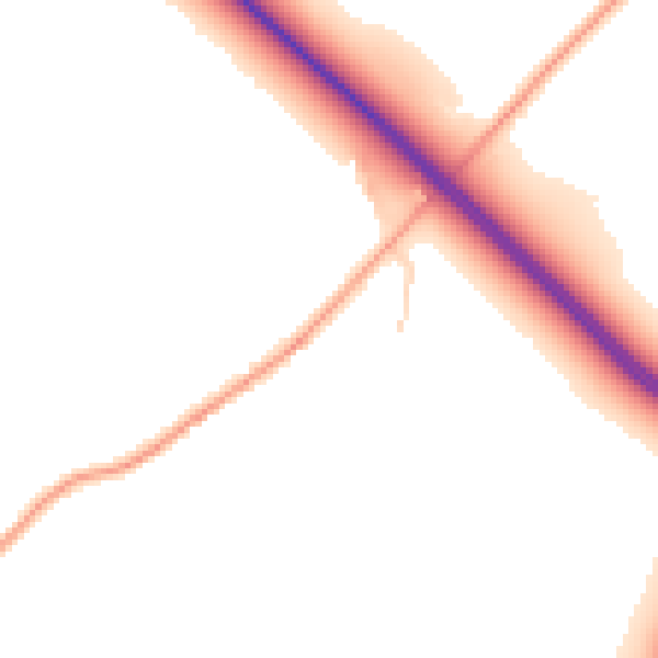 Daytime road noise heatmap for CB22 3AR