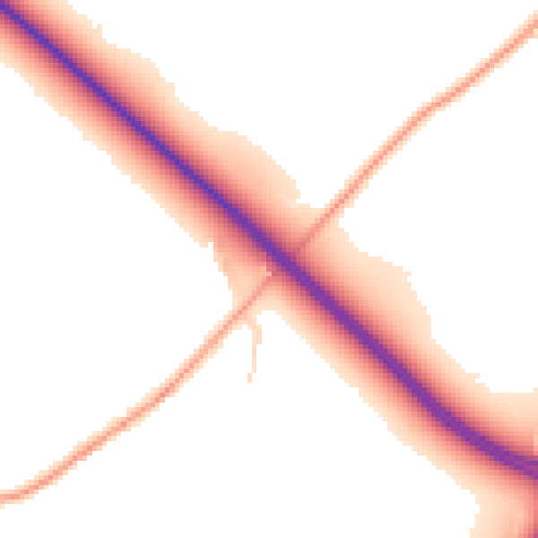 Daytime road noise heatmap for CB22 3AZ