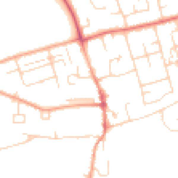 Daytime road noise heatmap for CB22 3BH
