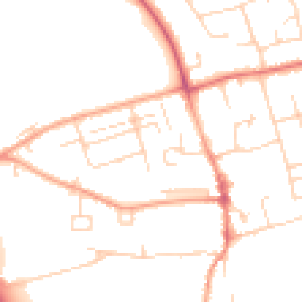 Daytime road noise heatmap for CB22 3BU