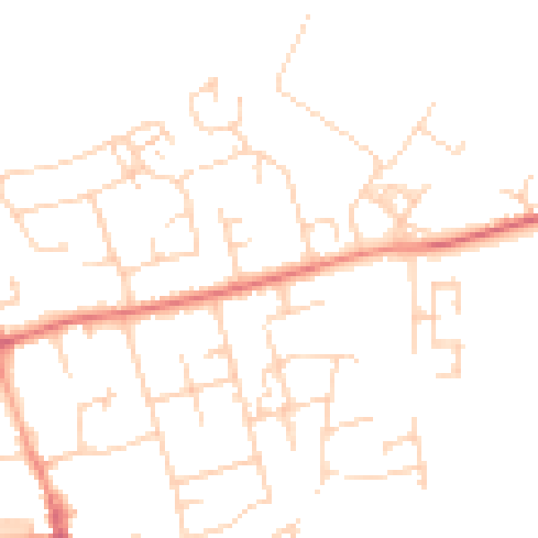 Daytime road noise heatmap for CB22 3DD
