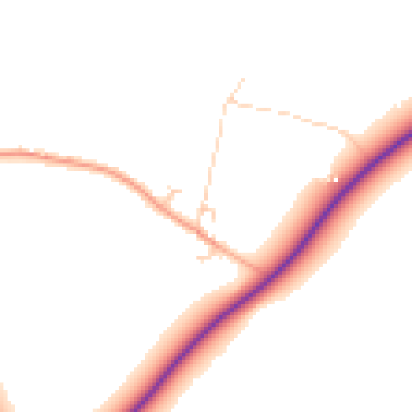 Daytime road noise heatmap for CB22 3ES