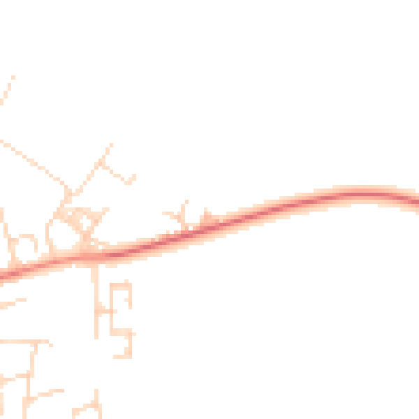Daytime road noise heatmap for CB22 3FN