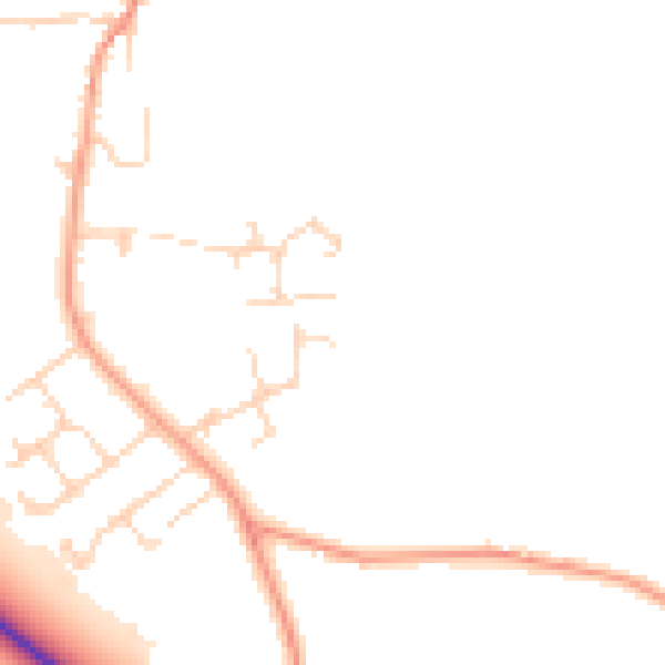Daytime road noise heatmap for CB22 3TE