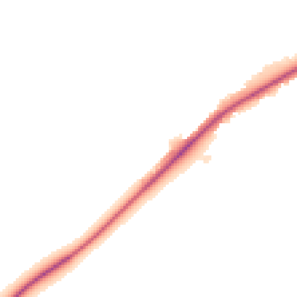 Night-time road noise heatmap for CB22 4AD