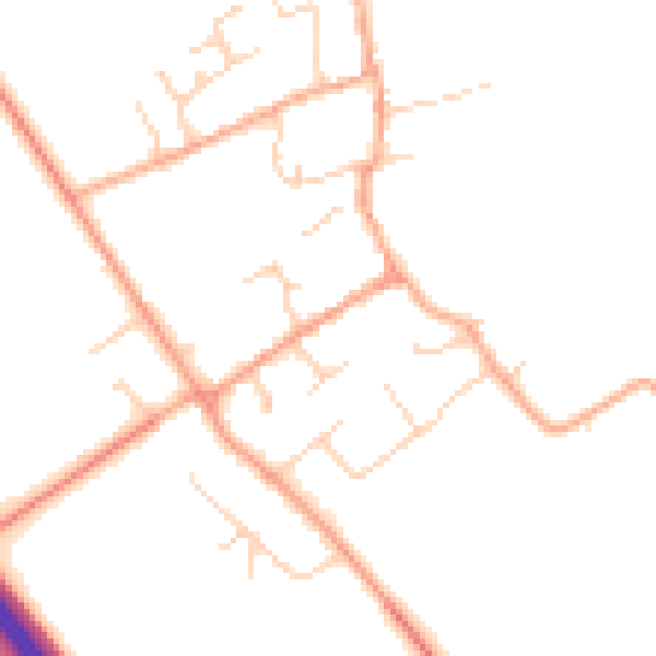 Daytime road noise heatmap for CB22 4RP