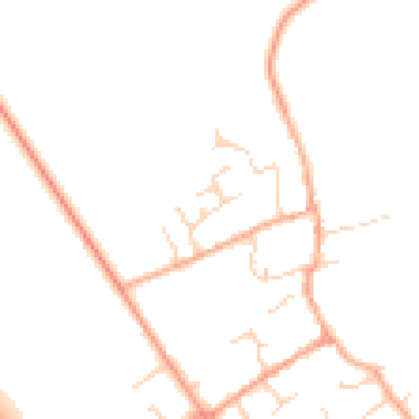 Daytime road noise heatmap for CB22 4SE