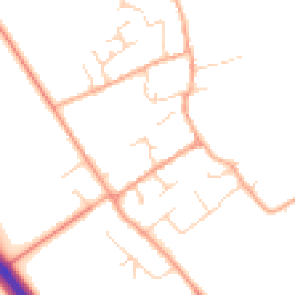 Daytime road noise heatmap for CB22 4SF