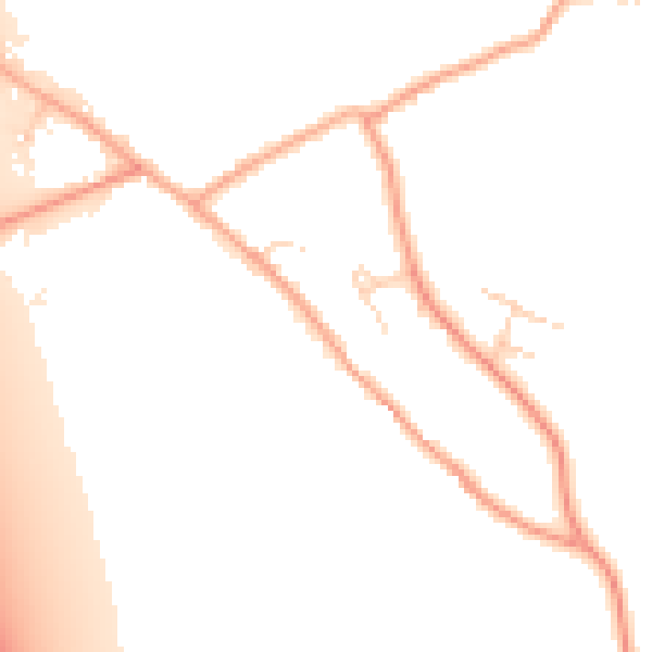 Daytime road noise heatmap for CB22 5ES