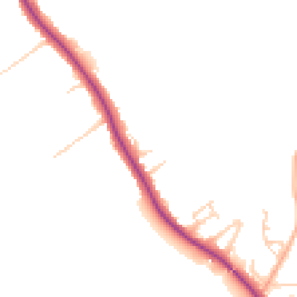 Daytime road noise heatmap for CB22 5FA