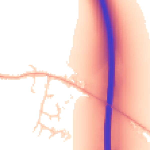 Daytime road noise heatmap for CB22 5GB