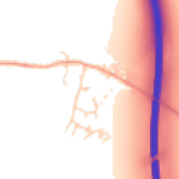 Daytime road noise heatmap for CB22 5HR