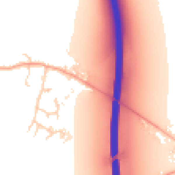 Daytime road noise heatmap for CB22 5HW