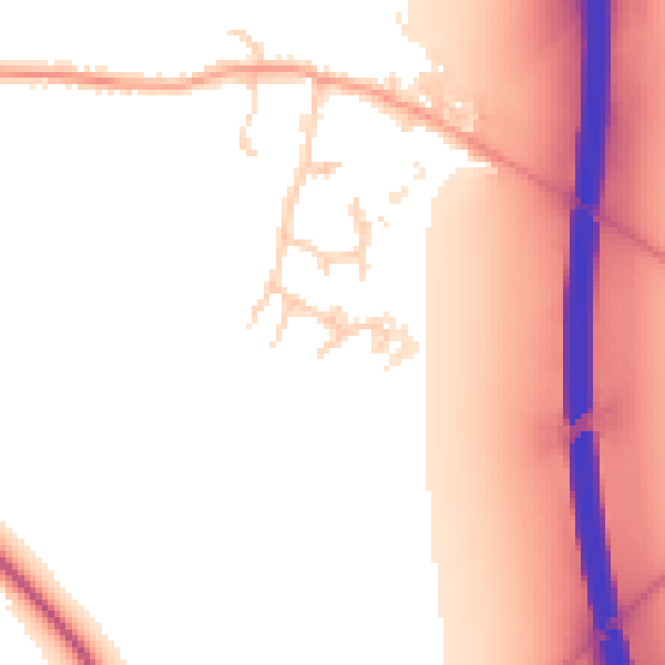 Daytime road noise heatmap for CB22 5JB