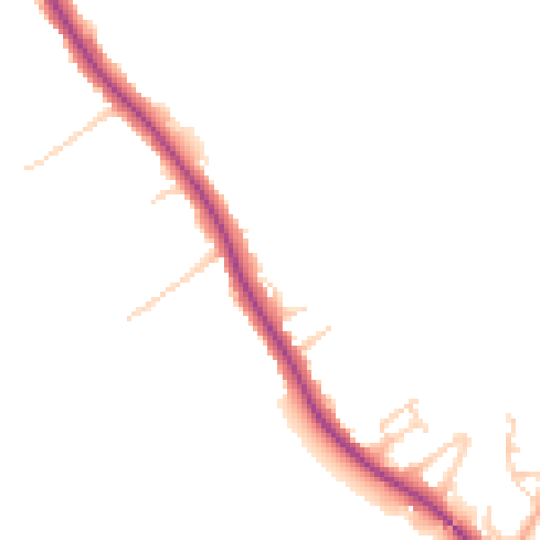 Daytime road noise heatmap for CB22 5LA
