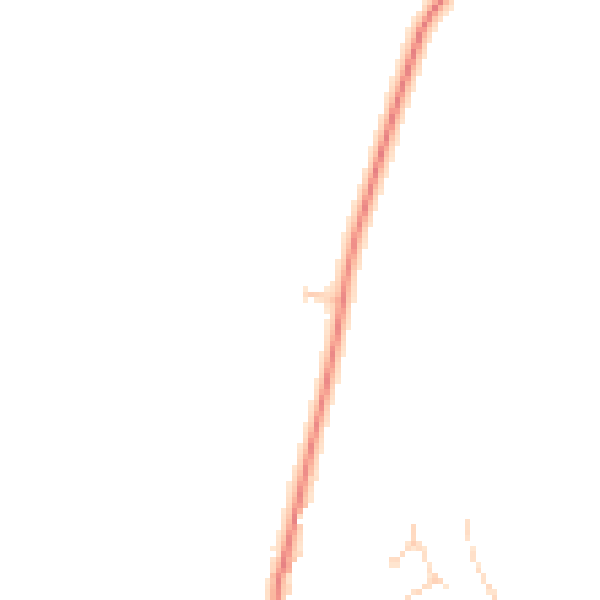 Daytime road noise heatmap for CB22 7AE