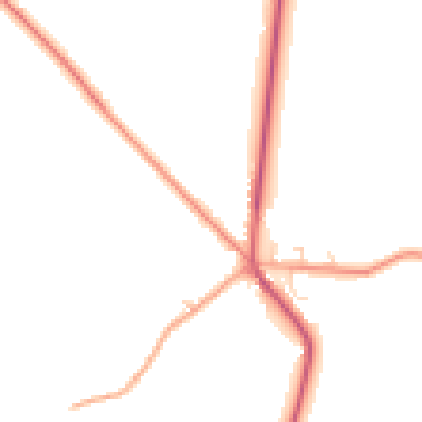 Daytime road noise heatmap for CB22 7PA