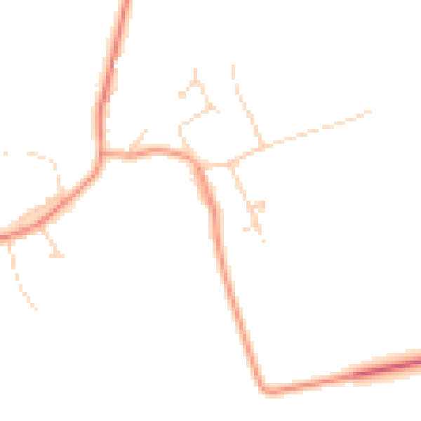 Daytime road noise heatmap for CB22 7RN