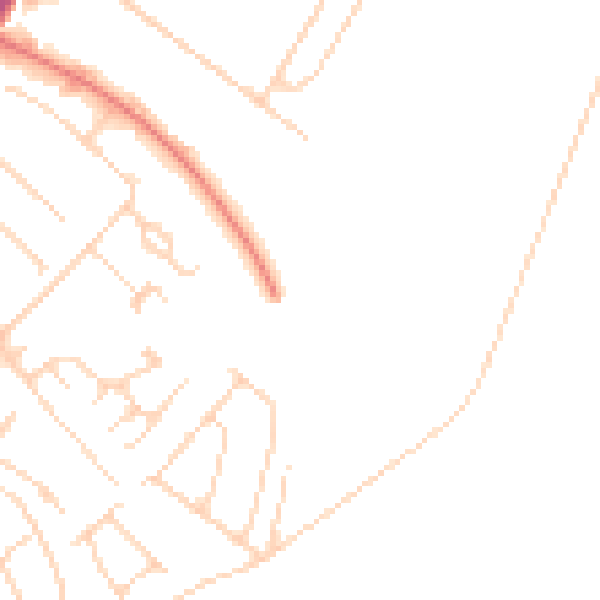 Daytime road noise heatmap for CB4 0AE