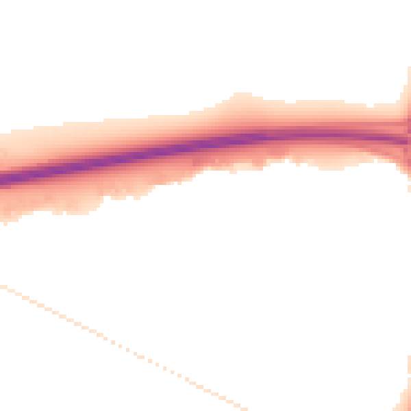 Night-time road noise heatmap for CB4 0WD