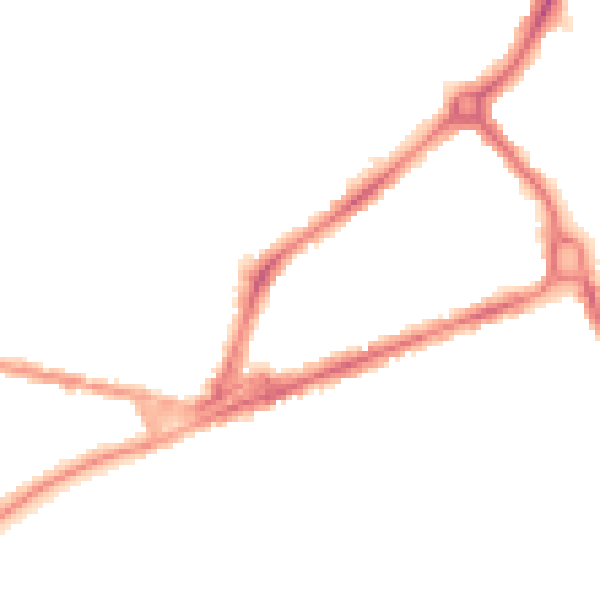 Night-time road noise heatmap for CB4 1AG