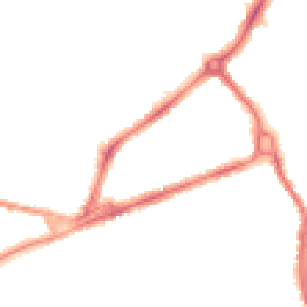 Night-time road noise heatmap for CB4 1AJ