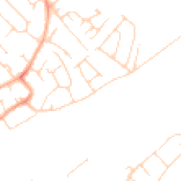 Daytime road noise heatmap for CB4 1BS