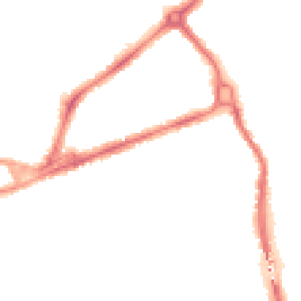 Night-time road noise heatmap for CB4 1GG