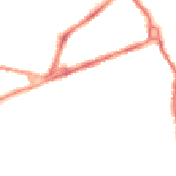 Night-time road noise heatmap for CB4 1HD